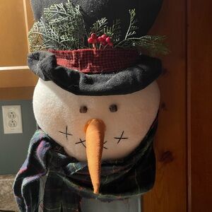 Handmade hanging snowman